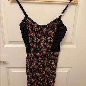 Free People Intimately Nightie Size XS Lace Slip Dress  Floral Lingerie